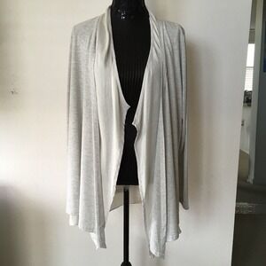 Anthropologie Lili's Closet Cardigan Gray Long Sleeve Open‎ Drape Front Size Med